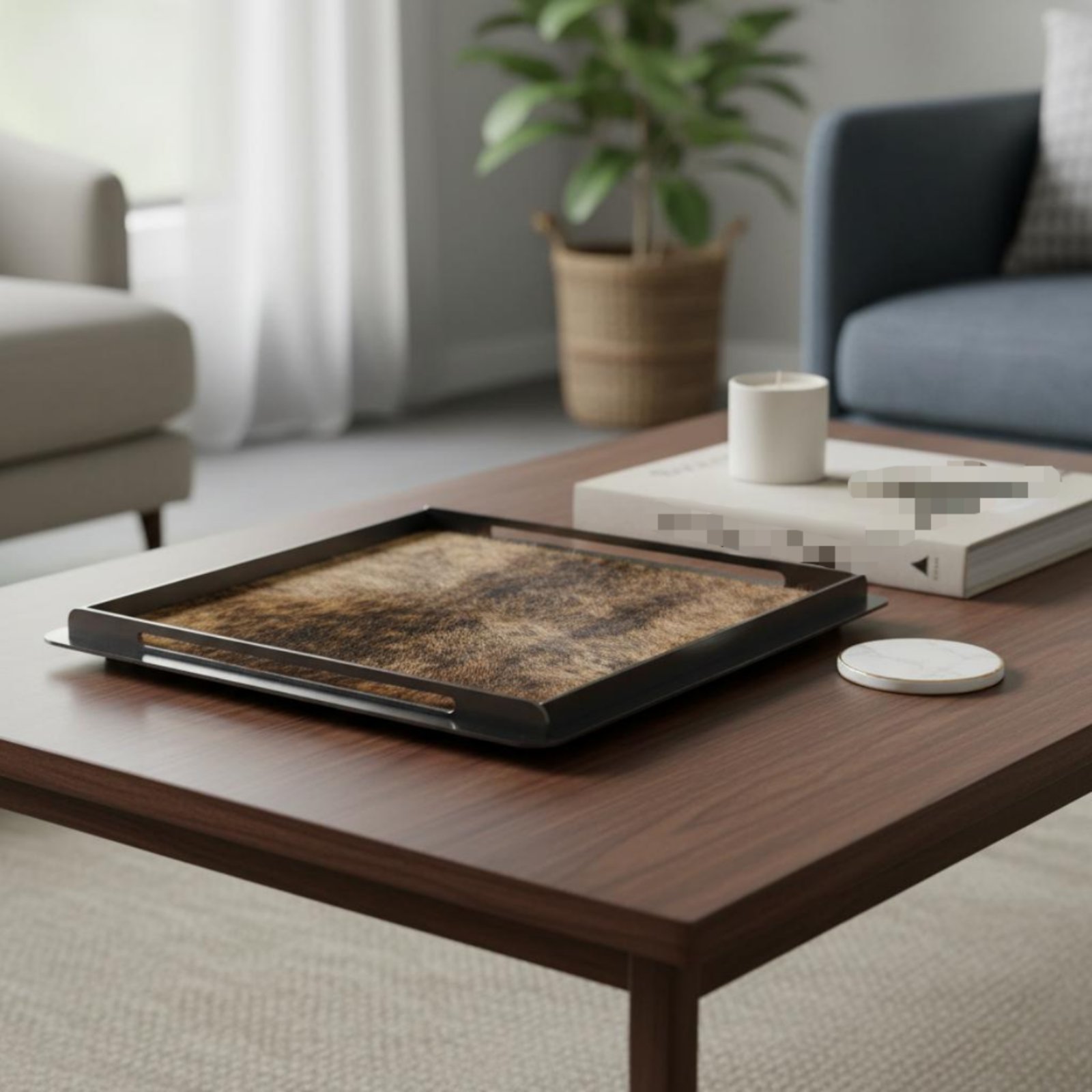 Horsehair Decorative Tray Crea - Vanity Home Decor บทวิจารณ์และราคา