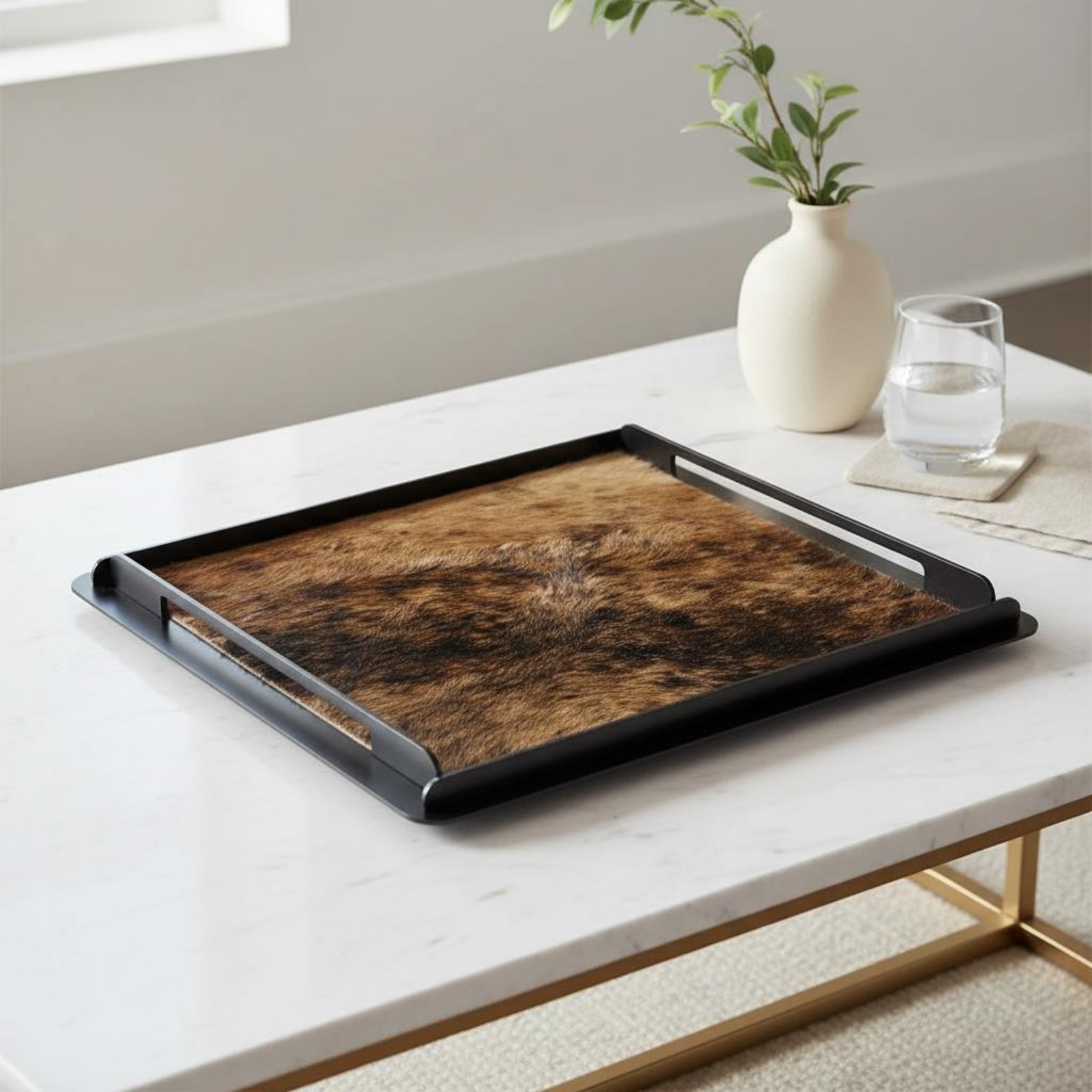 Horsehair Decorative Tray Crea - Vanity Home Decor บทวิจารณ์และราคา