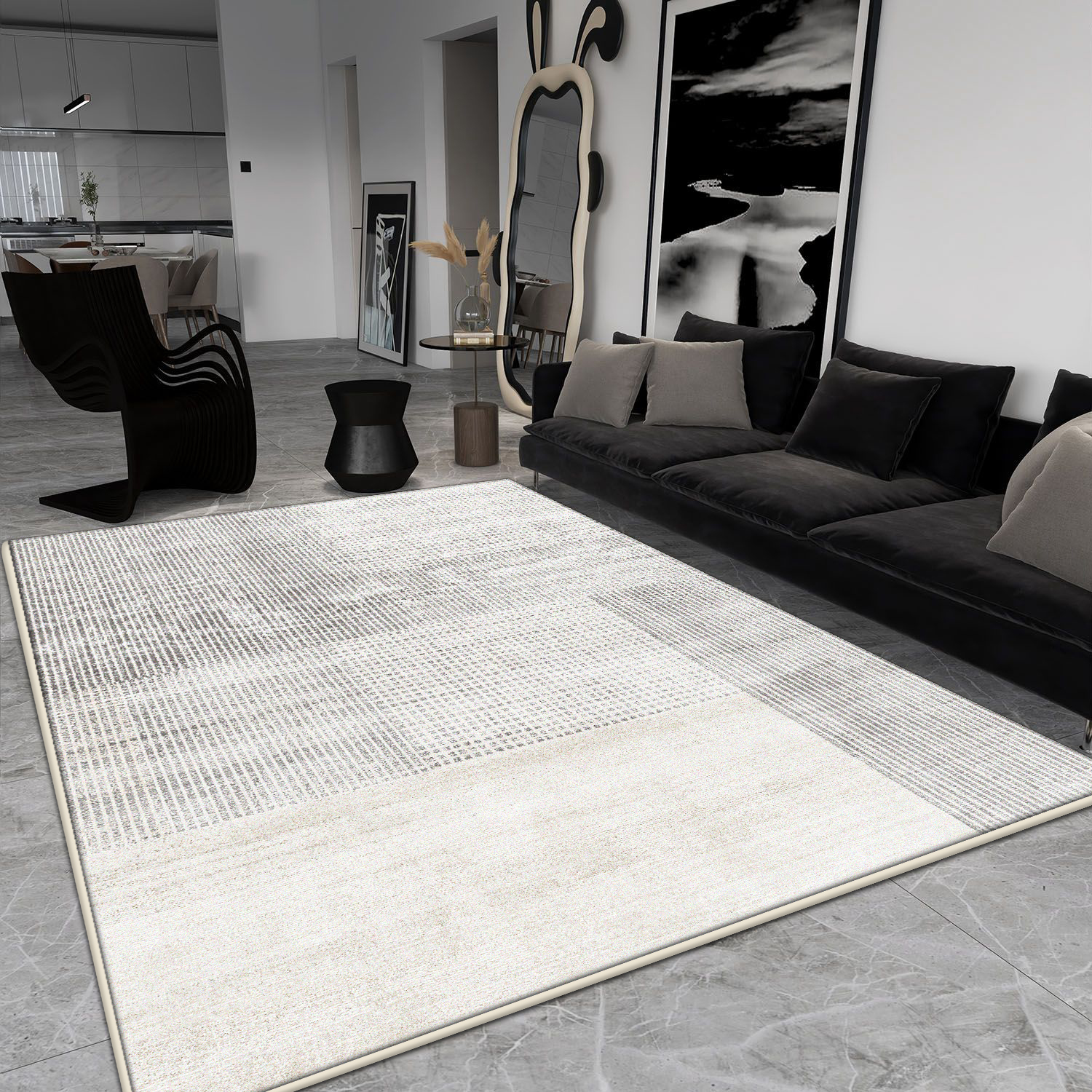 Gray Simple Large Carpet for L - Home Decor Ig บทวิจารณ์และราคา