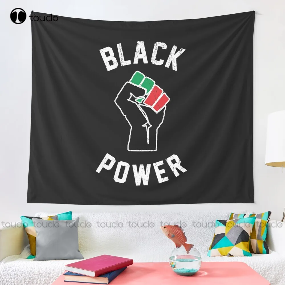 Black Power Fist Tapestry Tape - Home Decor Website บทวิจารณ์และราคา