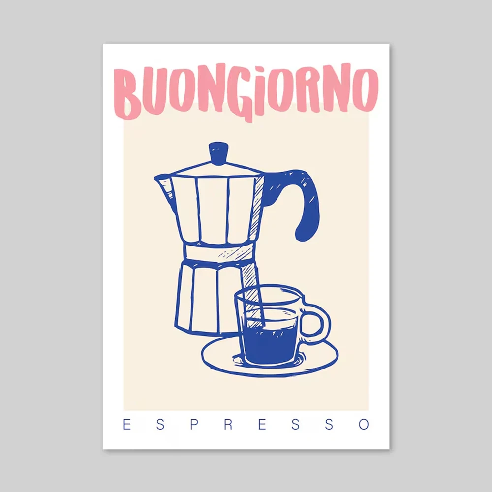 Modern Coffee Espresso Wall Ar - Home Decor Retro บทวิจารณ์และราคา