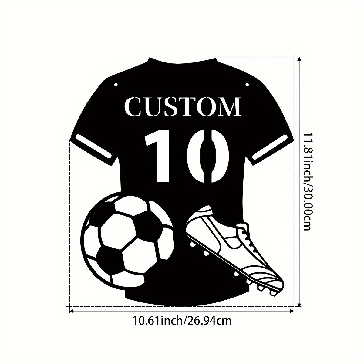 Custom Metal Soccer Jersey Sig - Home Decor Living Room บทวิจารณ์และราคา