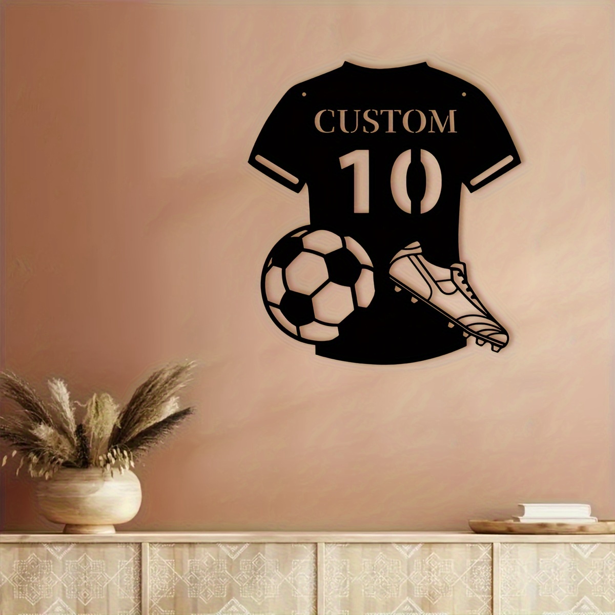 Custom Metal Soccer Jersey Sig - Home Decor Living Room บทวิจารณ์และราคา