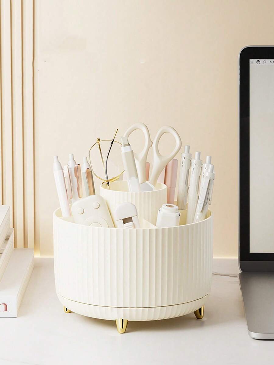 Desktop Rotating Makeup Brush  - Vanity Home Decor บทวิจารณ์และราคา