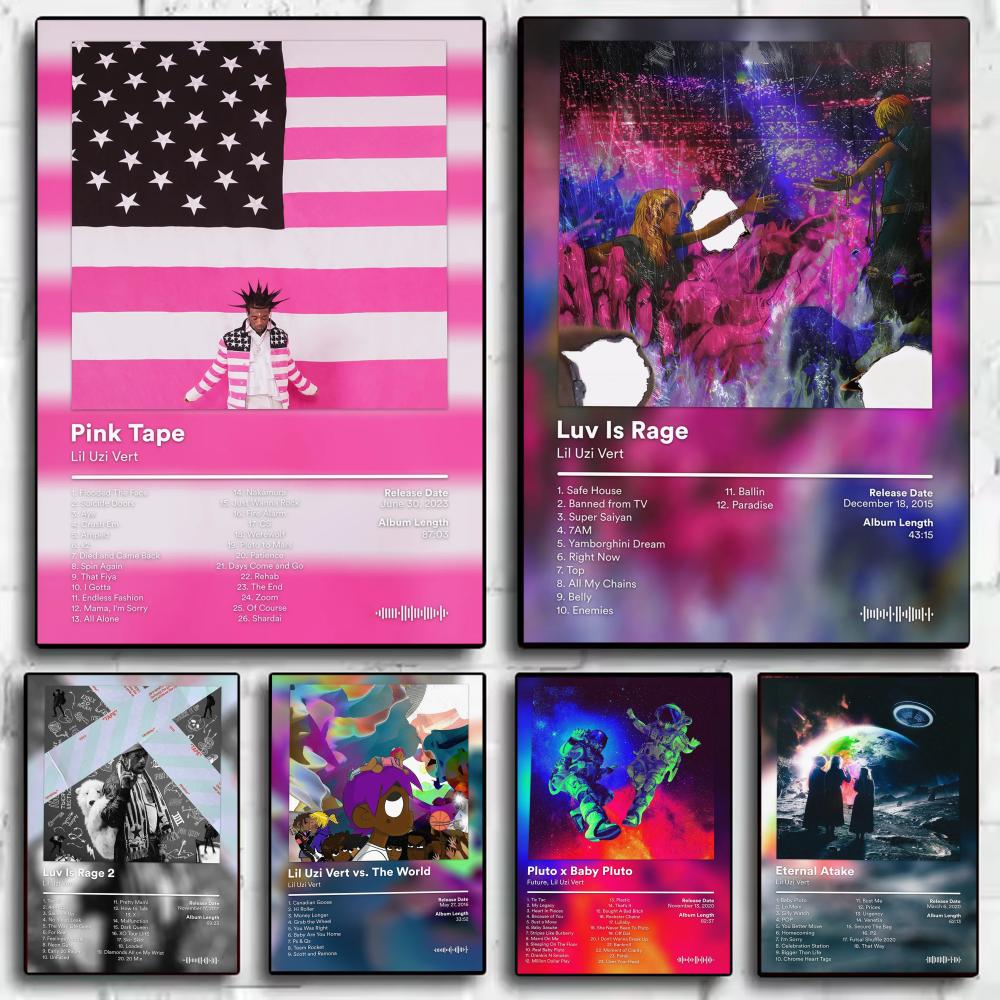 Lil U-Uzi V-Vert Album Poster  - Home Decor Living Room Ideas บทวิจารณ์และราคา