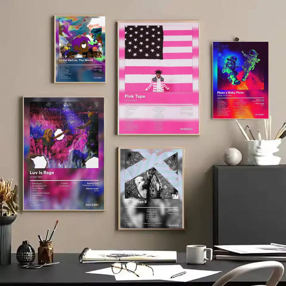 Lil U-Uzi V-Vert Album Poster  - Home Decor Living Room Ideas บทวิจารณ์และราคา