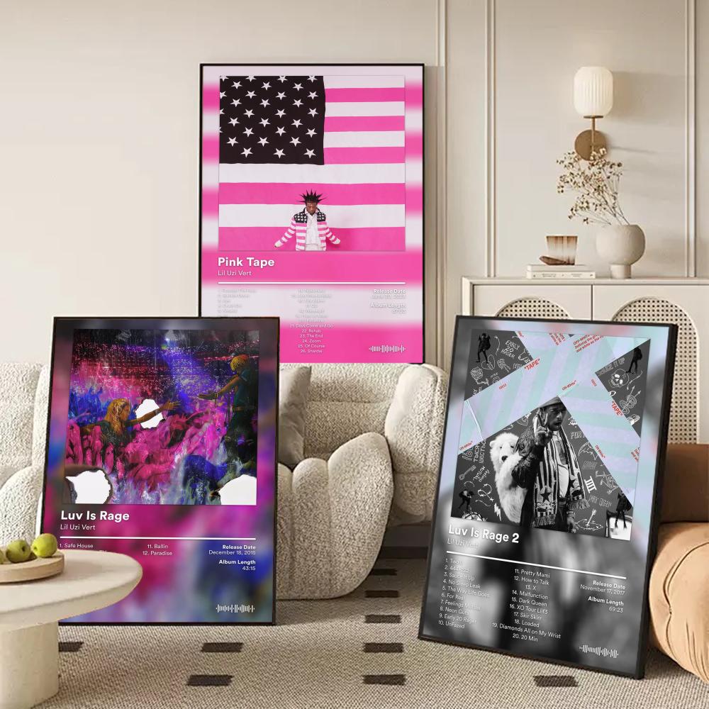 Lil U-Uzi V-Vert Album Poster  - Home Decor Living Room Ideas บทวิจารณ์และราคา
