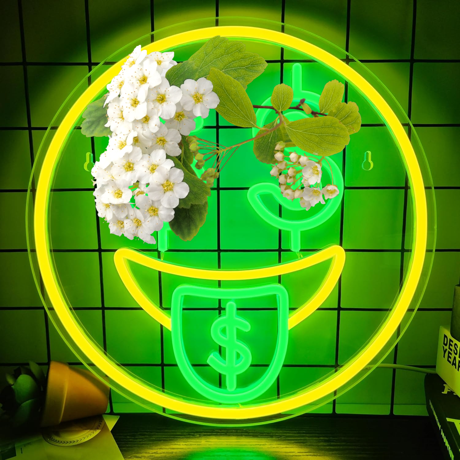Money Neon Sign LED Night Ligh - Home Decor Emoji บทวิจารณ์และราคา