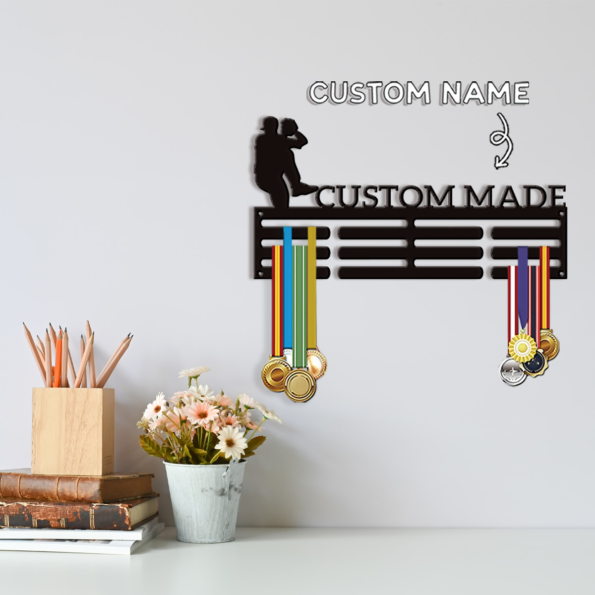 1pc Fun Customized medal holde - Home Decor Living Room บทวิจารณ์และราคา