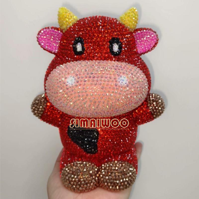 DIY Rhinestone Art Cow Doll To - Home Decor Exhibition บทวิจารณ์และราคา