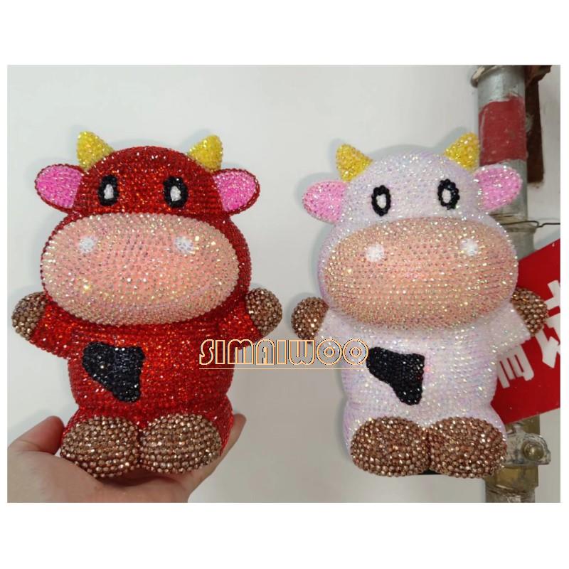 DIY Rhinestone Art Cow Doll To - Home Decor Exhibition บทวิจารณ์และราคา