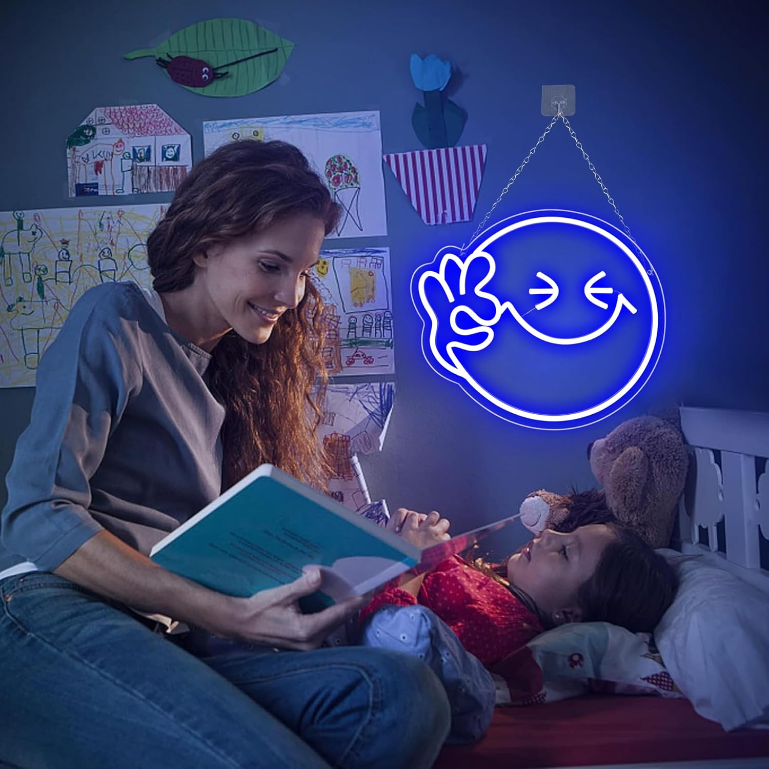 Emoji Smile OK  Neon Sign USB  - Home Decor Emoji บทวิจารณ์และราคา