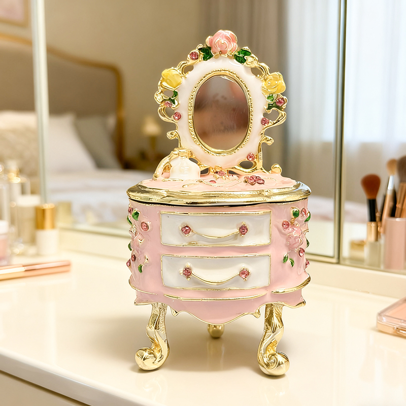 Hand-painted small jewelry box - Vanity Home Decor บทวิจารณ์และราคา