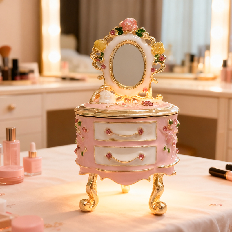 Hand-painted small jewelry box - Vanity Home Decor บทวิจารณ์และราคา