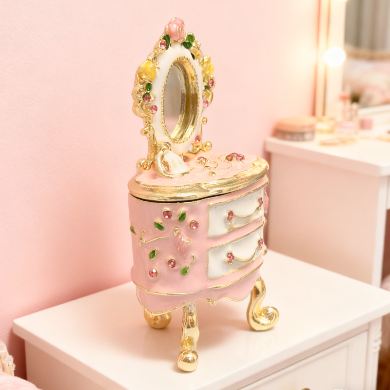 Hand-painted small jewelry box - Vanity Home Decor บทวิจารณ์และราคา