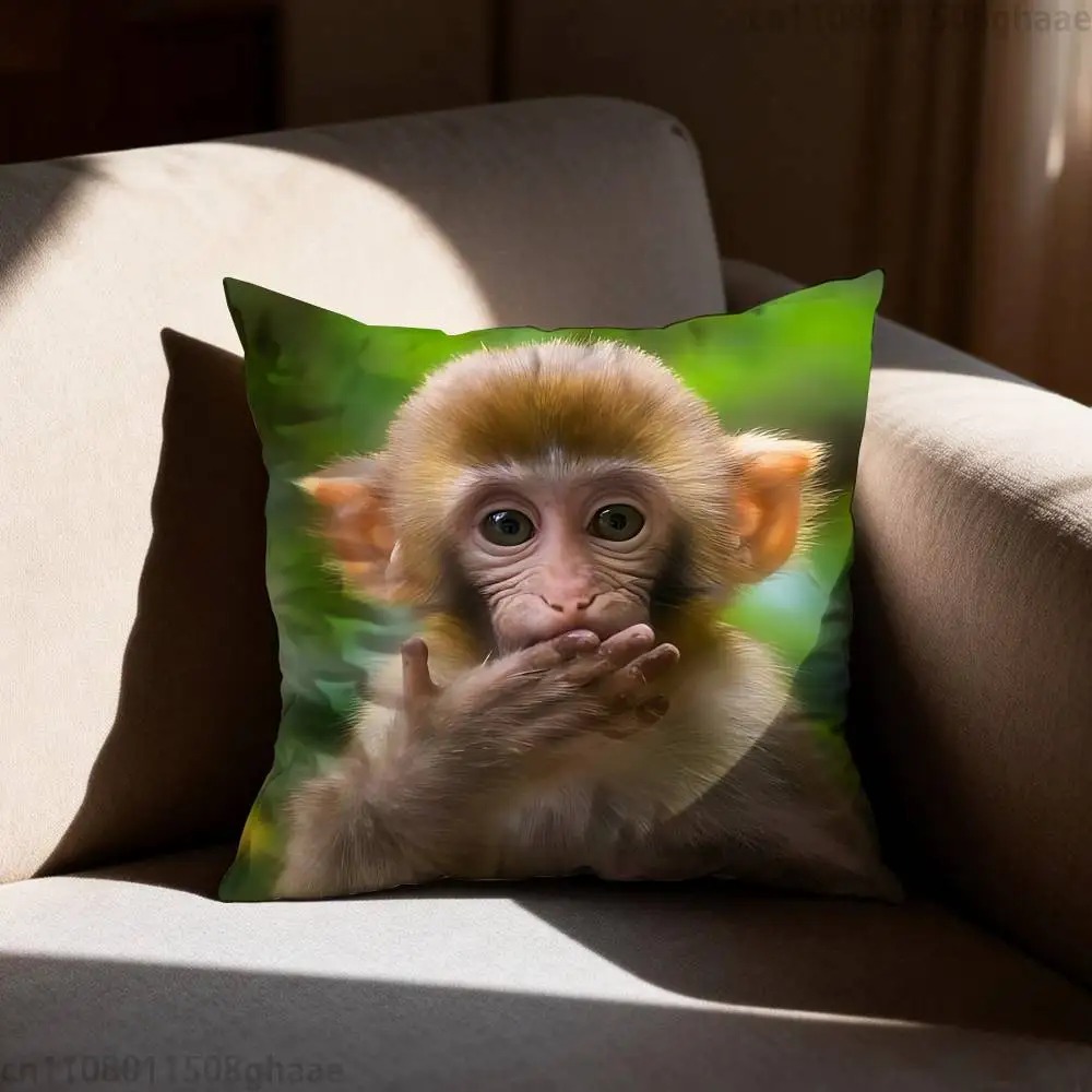 Funny Meme Monkey Cushion Cove - Home Decor Emoji บทวิจารณ์และราคา