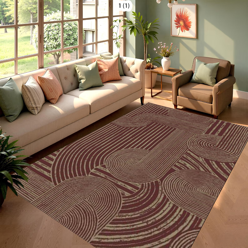 Vintage Red Geometric Circle A - Home Decor Living Room Ideas บทวิจารณ์และราคา