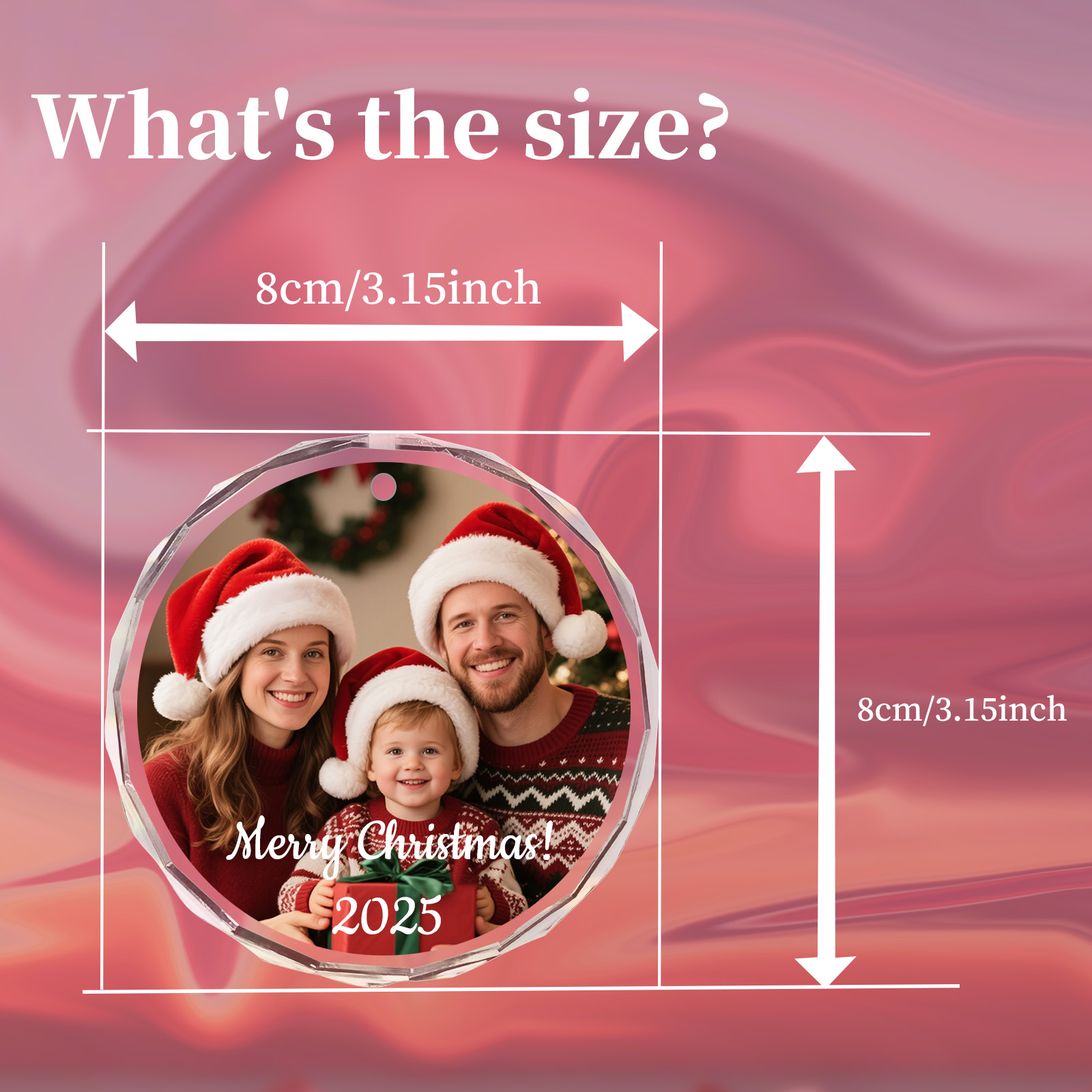 Custom Christmas Photo Ornamen - Home Decor Xmas Gifts บทวิจารณ์และราคา