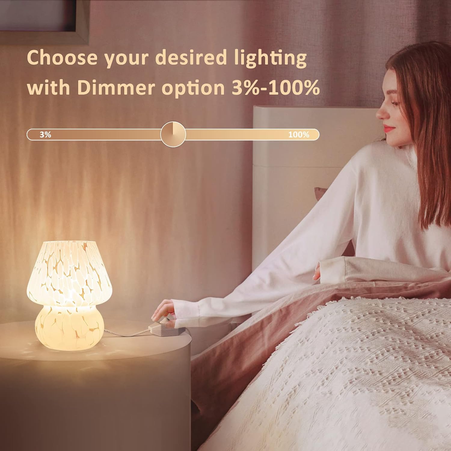 Cute Mushroom Lamp Set of 2, S - Home Decor Living Room บทวิจารณ์และราคา