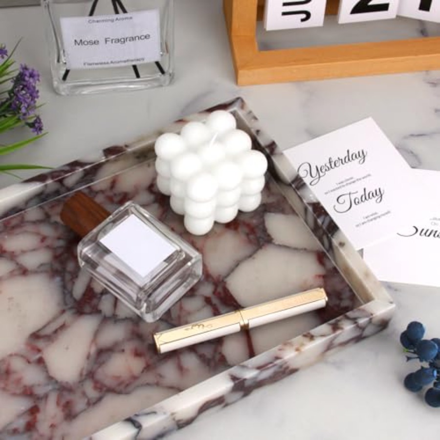 Marble Bathroom Vanity Tray, N - Vanity Home Decor บทวิจารณ์และราคา