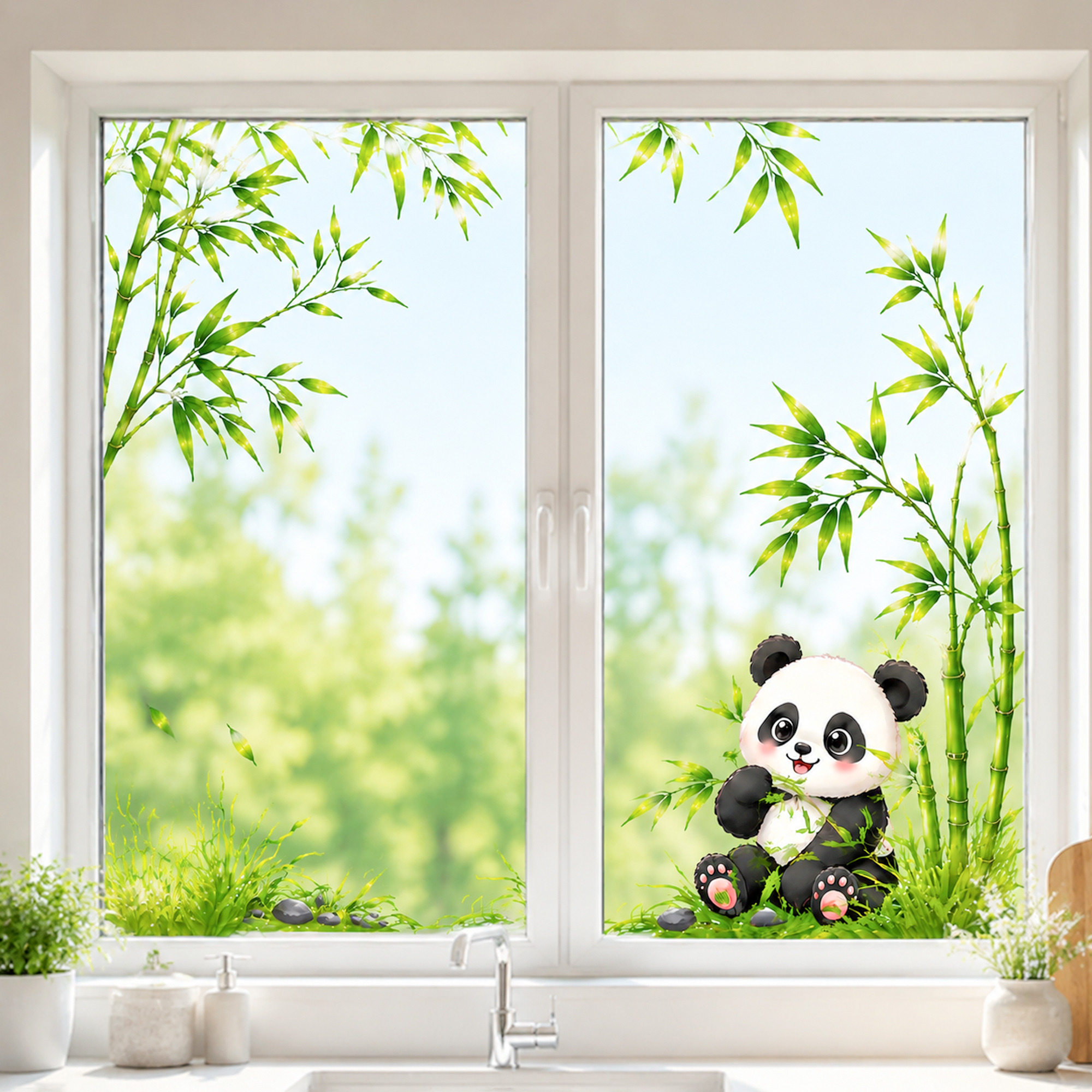 Cute Panda with Bamboo Bathroo - Vanity Home Decor บทวิจารณ์และราคา