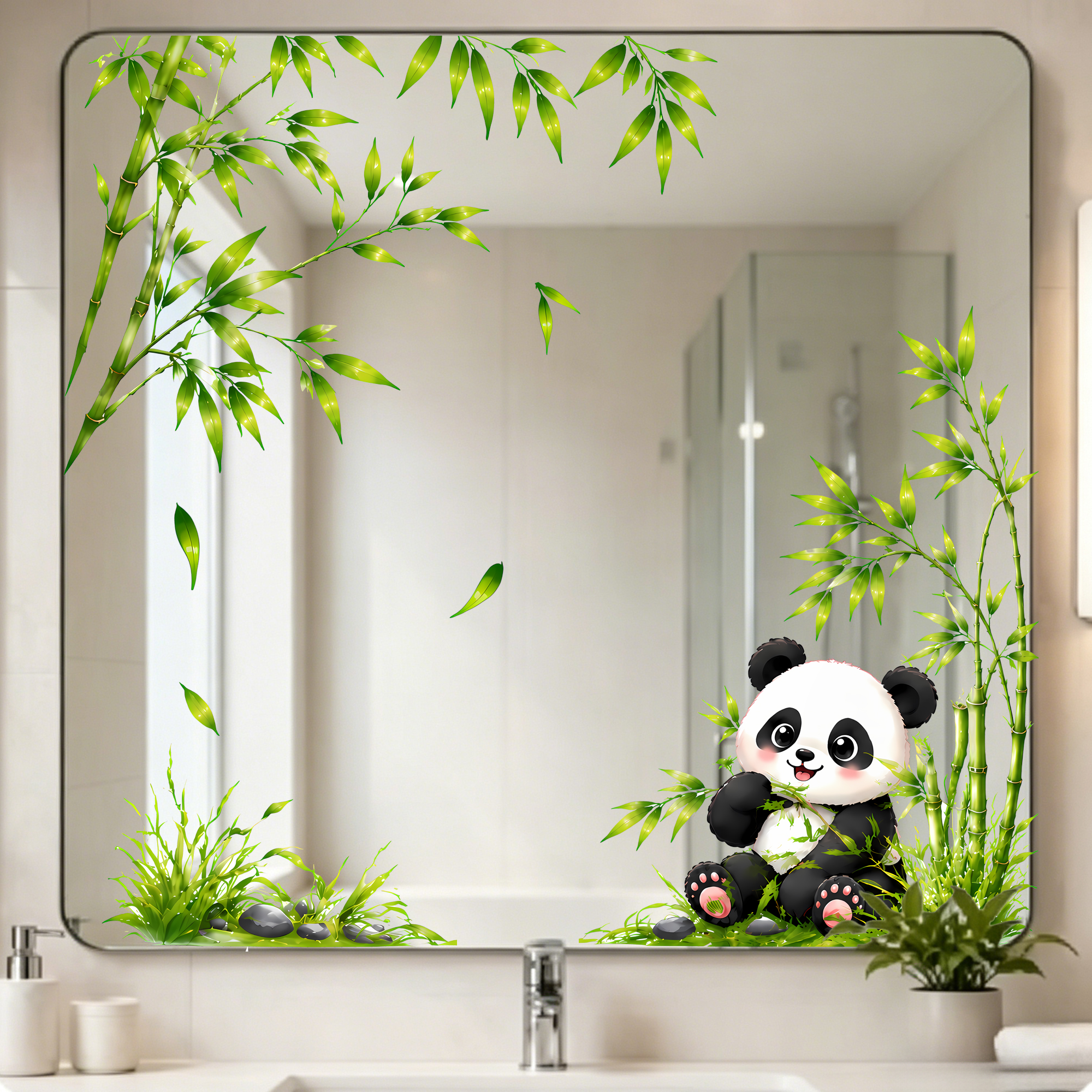 Cute Panda with Bamboo Bathroo - Vanity Home Decor บทวิจารณ์และราคา