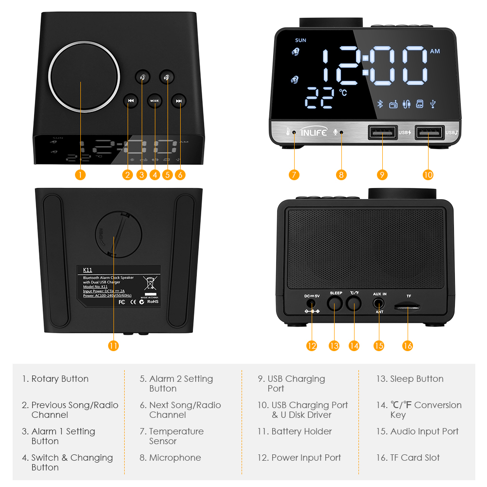 2025 Hot K11 Bluetooth-compati - Home Decor Range บทวิจารณ์และราคา