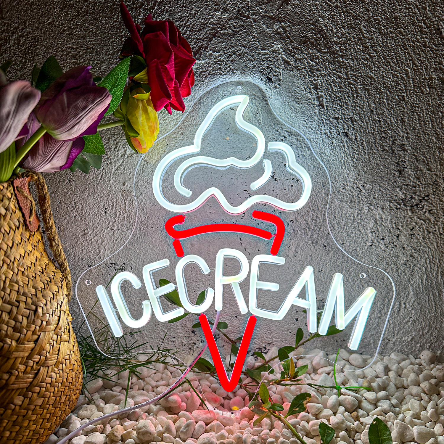 Ice Cream Neon Sign Home Decor - Home Decor Location บทวิจารณ์และราคา