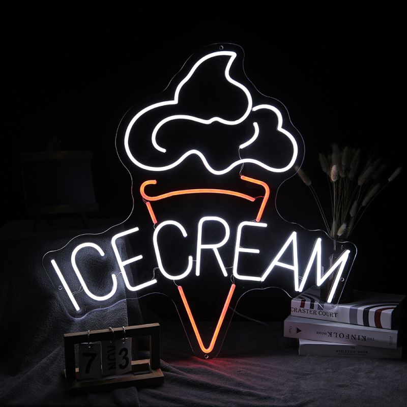 Ice Cream Neon Sign Home Decor - Home Decor Location บทวิจารณ์และราคา