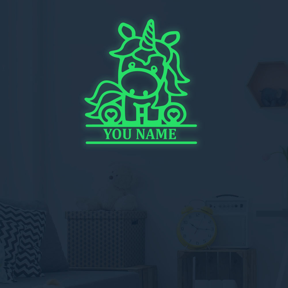 1pc Cartoon Horse Custom Name  - Home Decor Living Room บทวิจารณ์และราคา