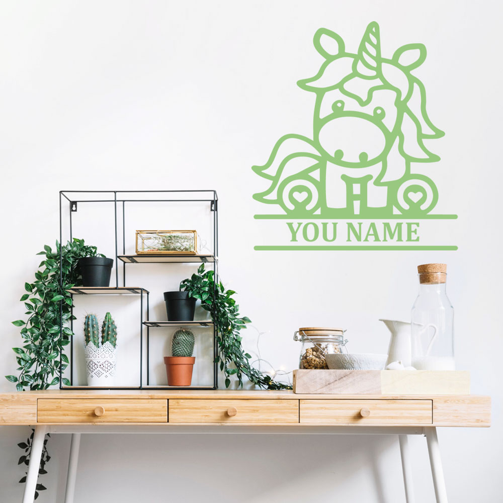 1pc Cartoon Horse Custom Name  - Home Decor Living Room บทวิจารณ์และราคา