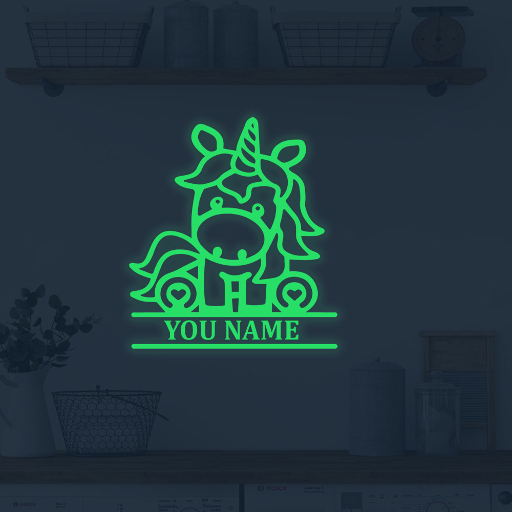 1pc Cartoon Horse Custom Name  - Home Decor Living Room บทวิจารณ์และราคา