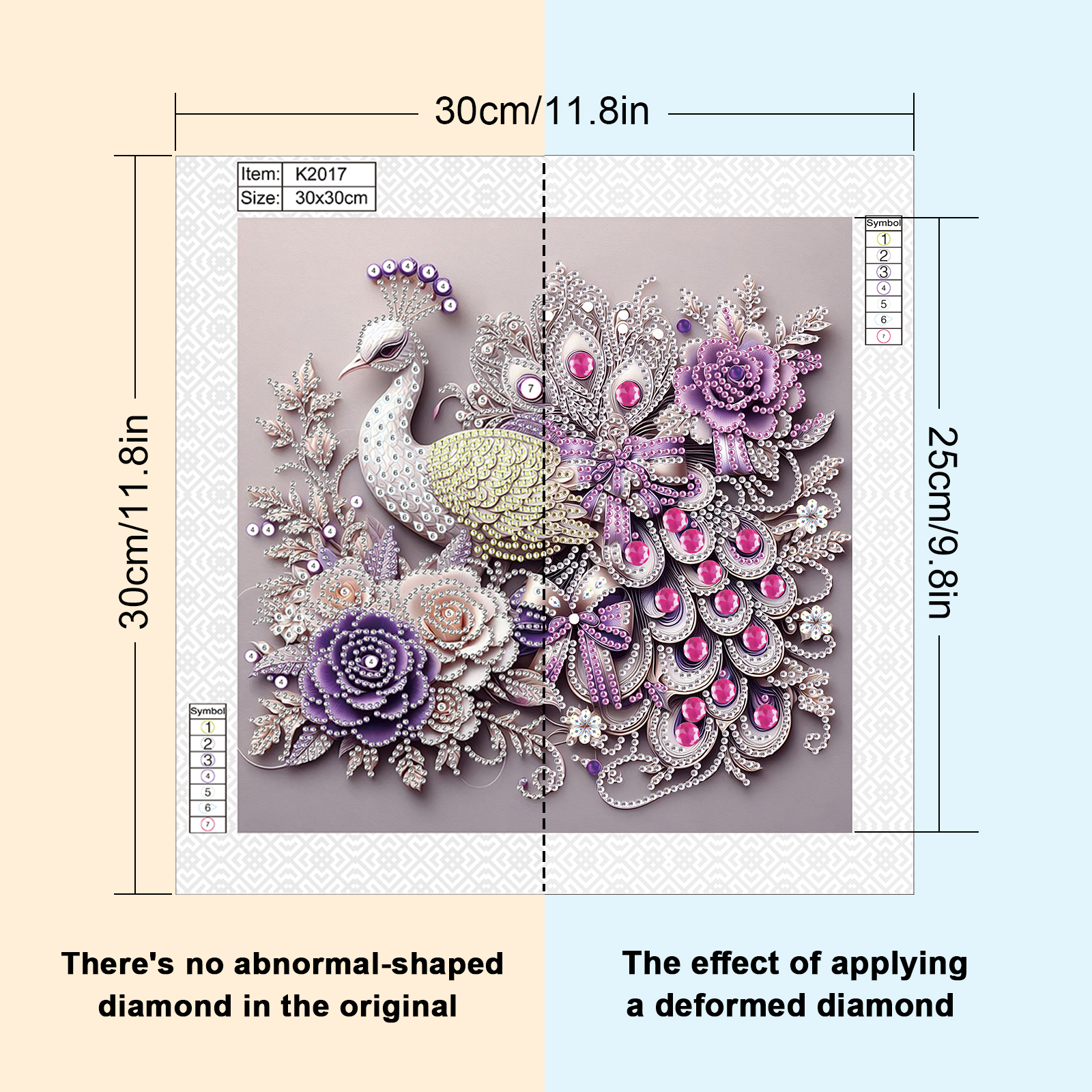 Peacock Special Shape Diamond  - Home Decor Quirky บทวิจารณ์และราคา
