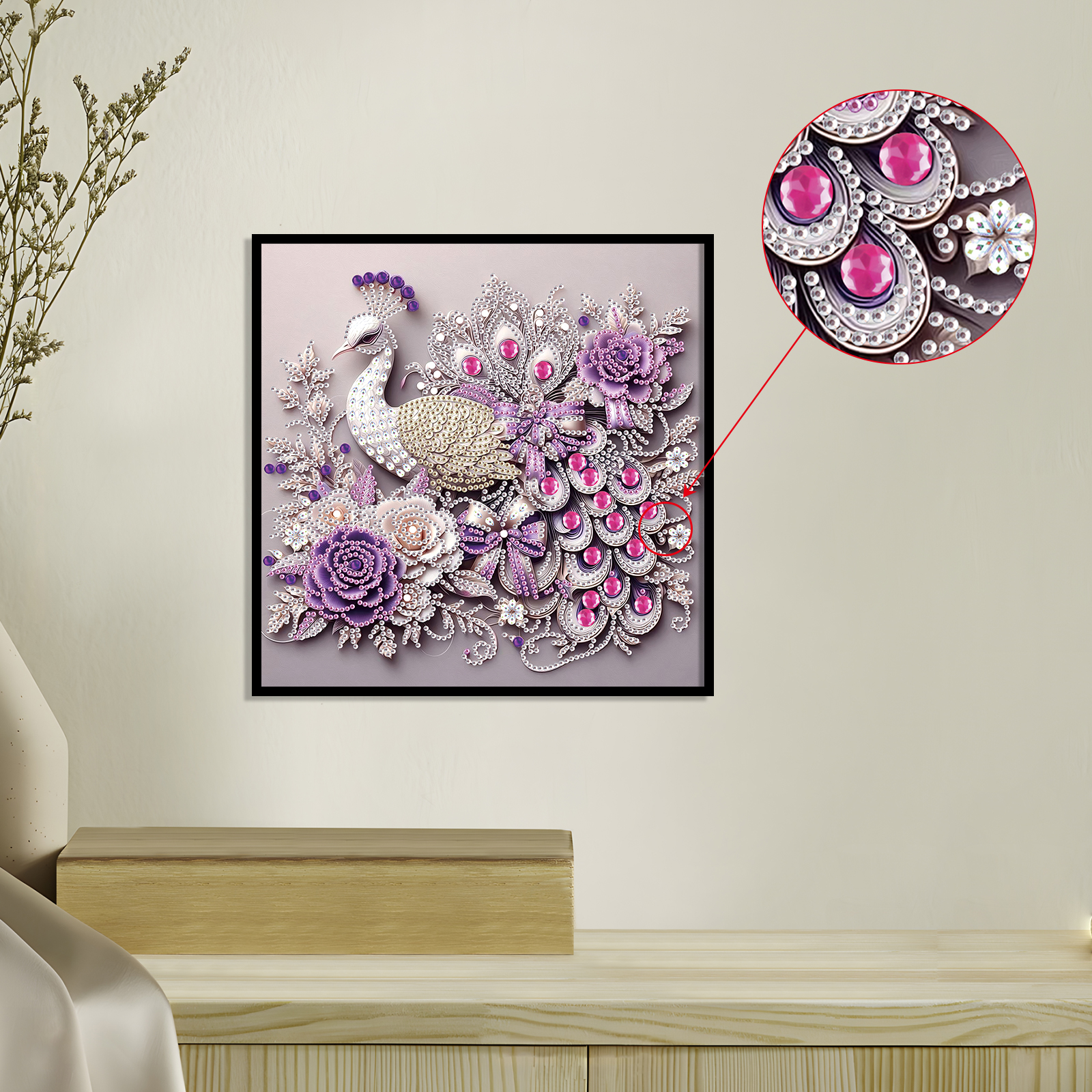 Peacock Special Shape Diamond  - Home Decor Quirky บทวิจารณ์และราคา