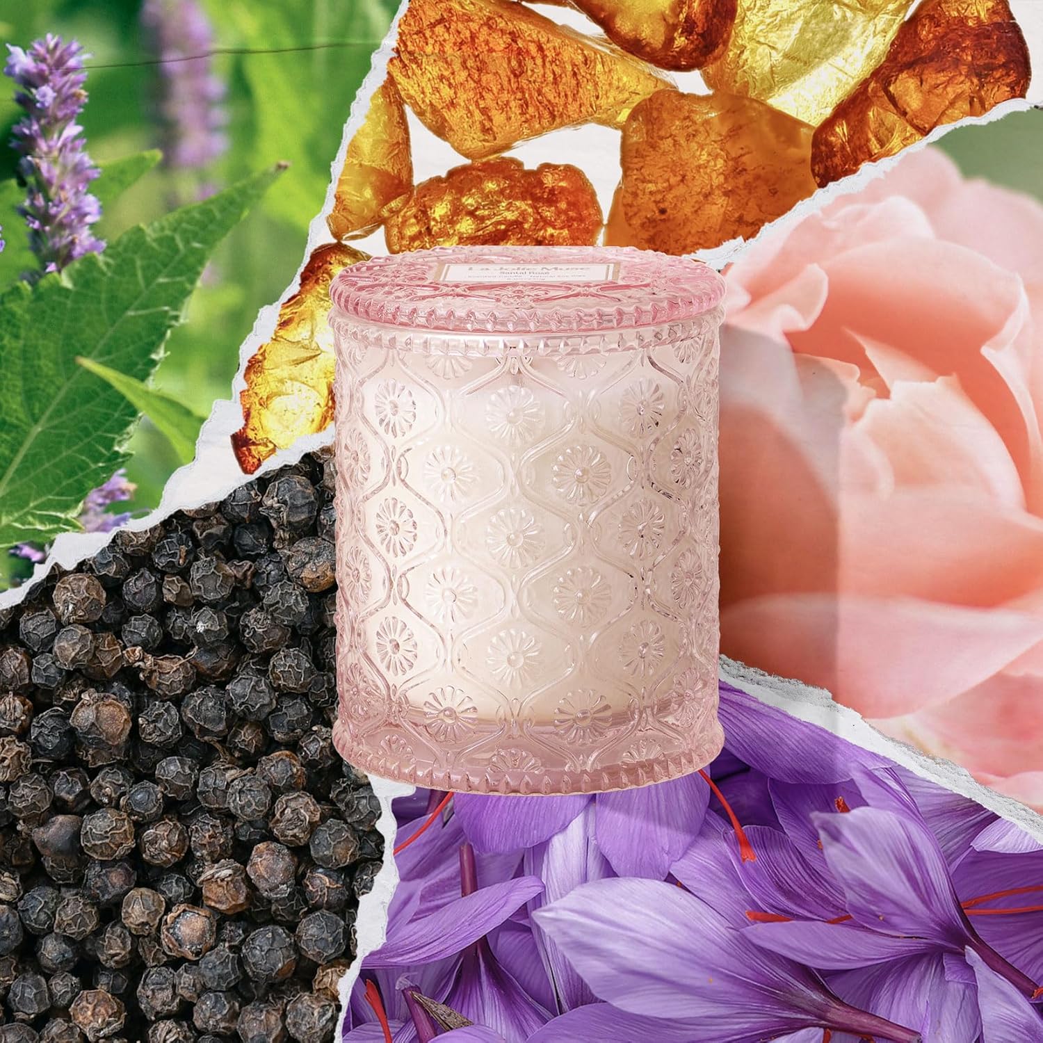 Santal Rose Scented Candle wit - Home Decor Free Images บทวิจารณ์และราคา