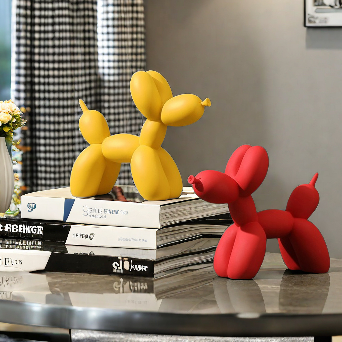 Solid Color Balloon Dog Statue - Home Decor Exhibition บทวิจารณ์และราคา