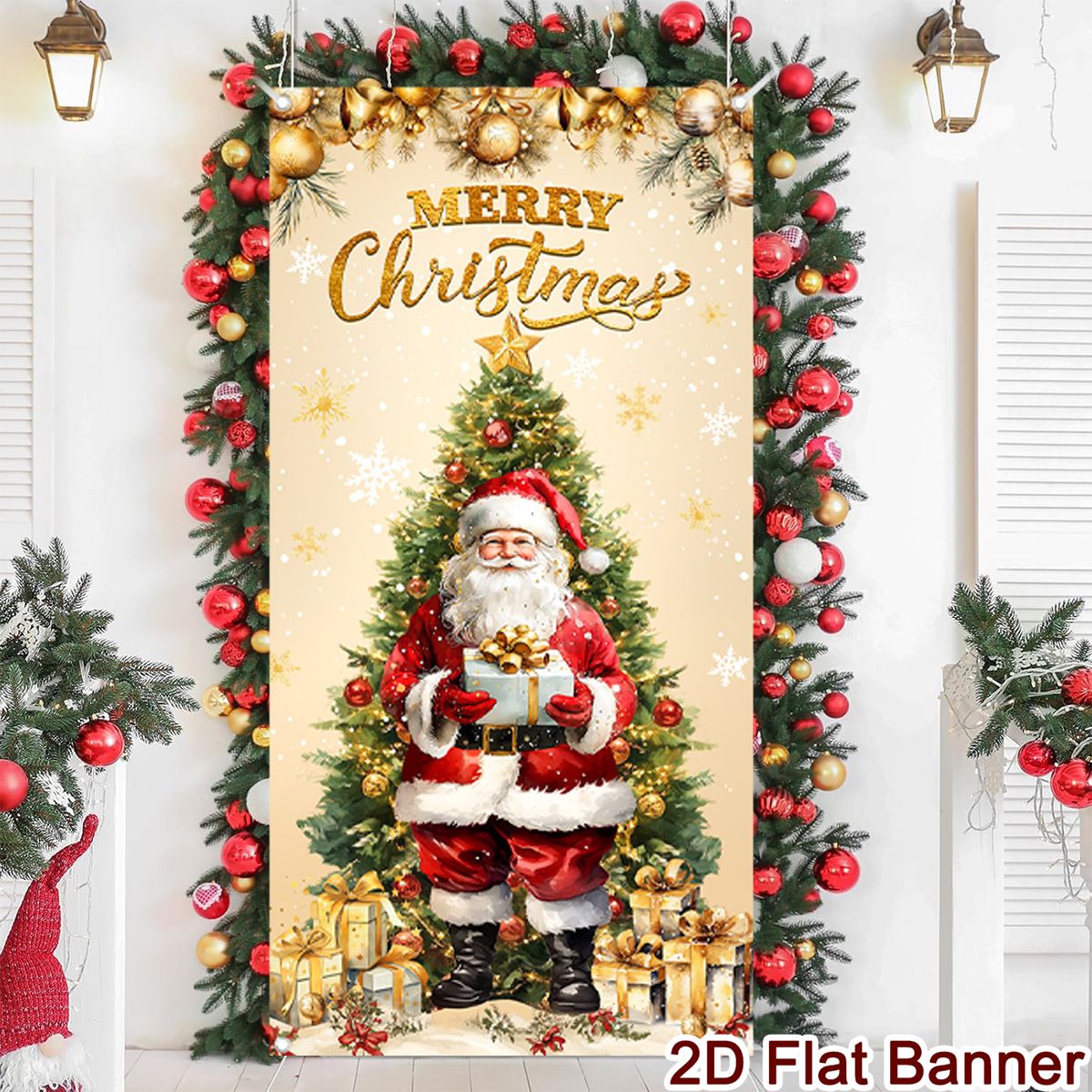 Christmas Door Banner Merry Ch - Home Decor Xmas Gifts บทวิจารณ์และราคา