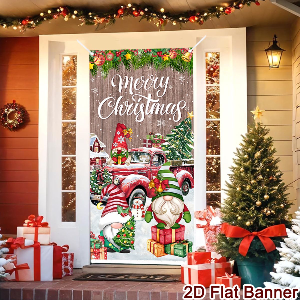Christmas Door Banner Merry Ch - Home Decor Xmas Gifts บทวิจารณ์และราคา