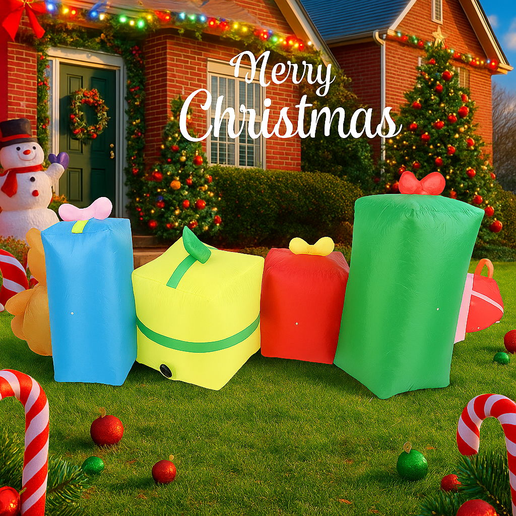 9.84FT Inflatable Gift Boxes T - Home Decor Xmas Gifts บทวิจารณ์และราคา