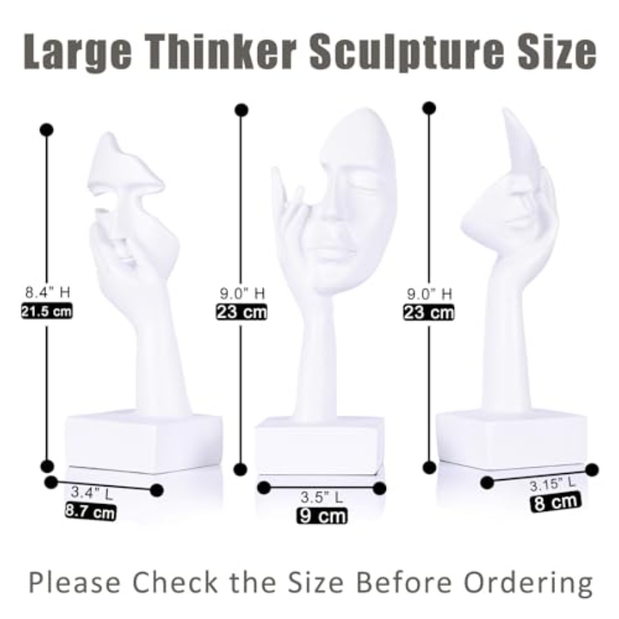 Thinker Large Statue Set - Art - Home Decor Living Room บทวิจารณ์และราคา