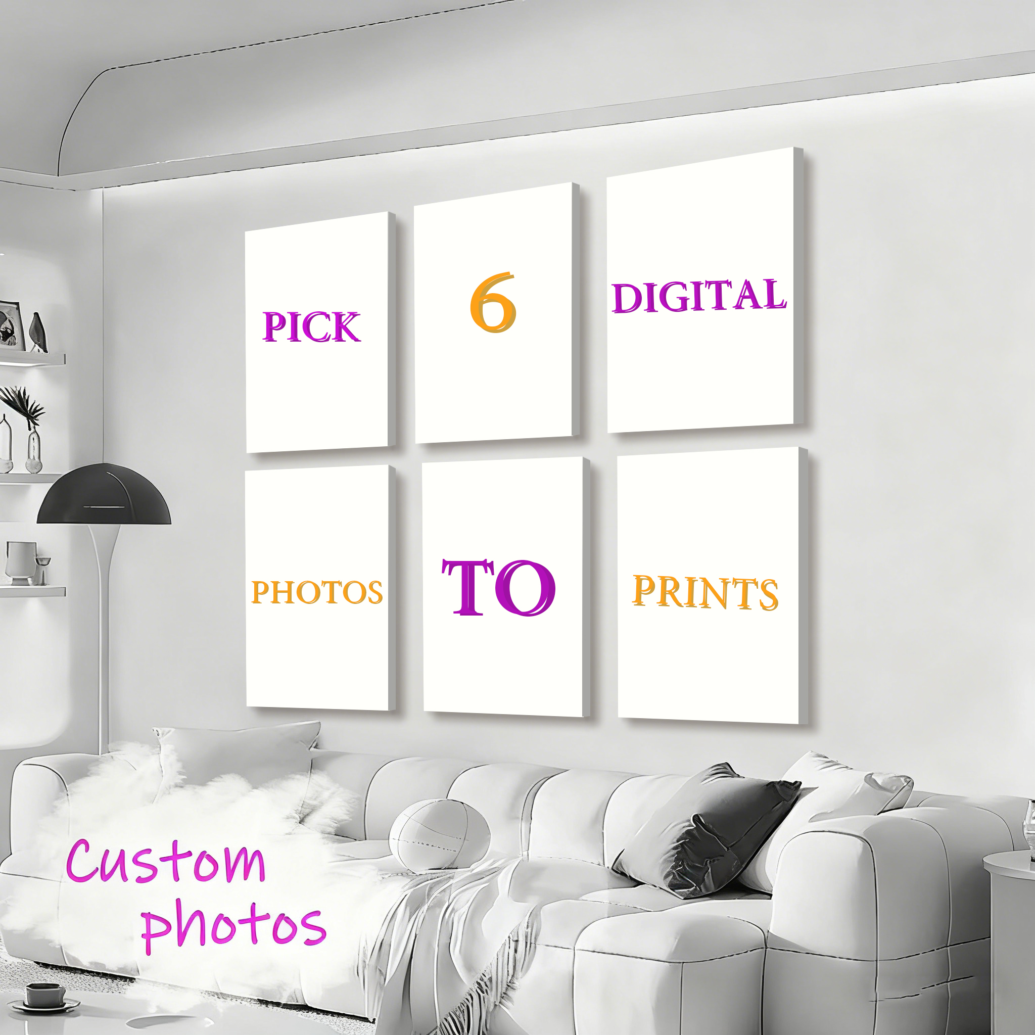 6pcs/set Personalized Custom C - Home Decor Canvas บทวิจารณ์และราคา