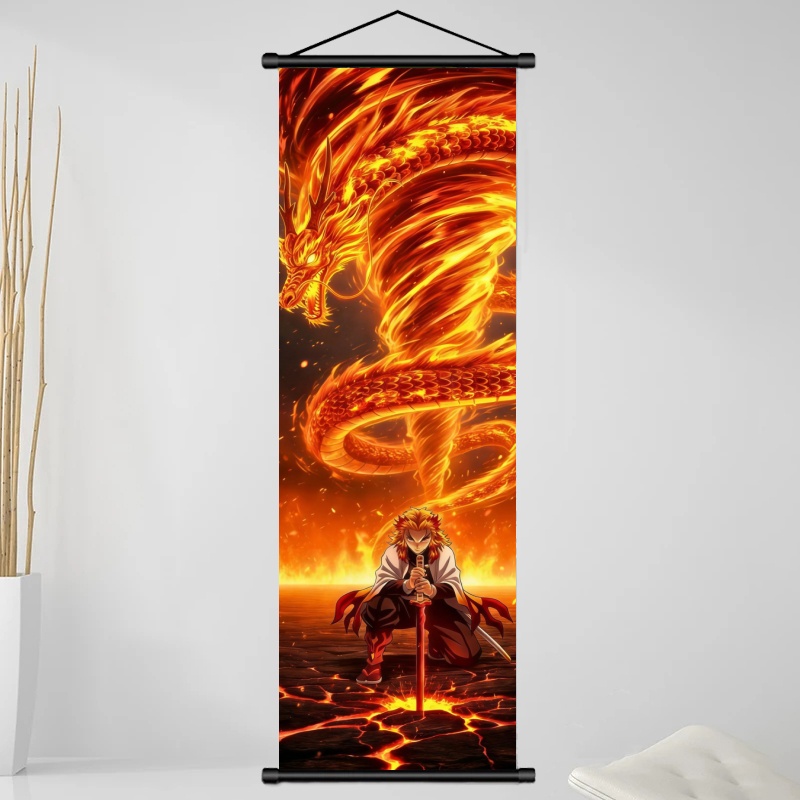 Demon Slayer Kyojuro Rengoku H - Home Decor Living Room บทวิจารณ์และราคา
