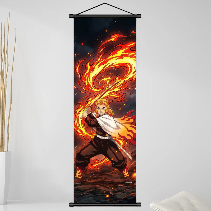 Demon Slayer Kyojuro Rengoku H - Home Decor Living Room บทวิจารณ์และราคา