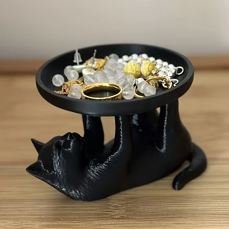 Cute Black Cat Jewelry Tray Re - Vanity Home Decor บทวิจารณ์และราคา