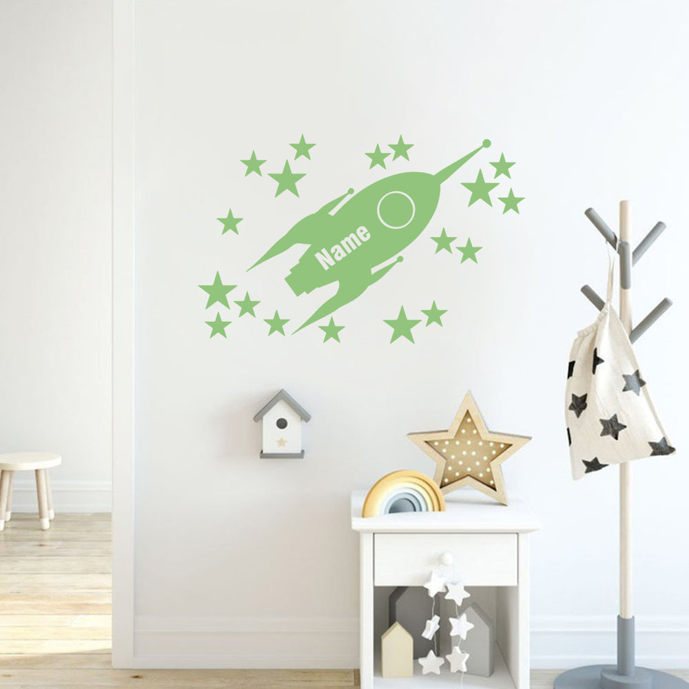 1pc Cartoon Rockets and stars  - Home Decor Living Room บทวิจารณ์และราคา