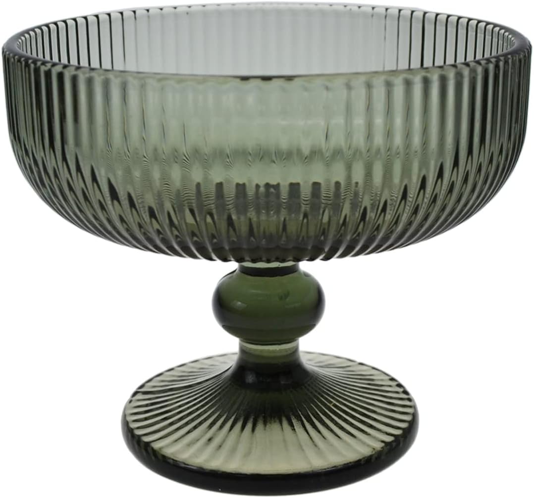 Vintage Ribbed Glass Dessert B - Home Decor Free Images บทวิจารณ์และราคา