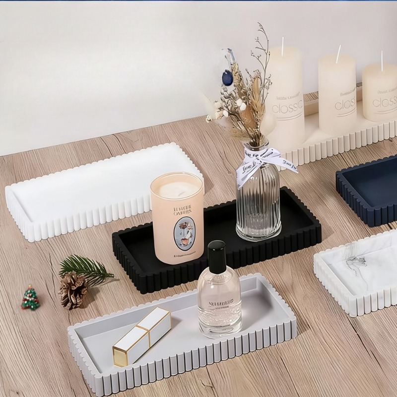 Silicone Fluted Edge Storage T - Vanity Home Decor บทวิจารณ์และราคา