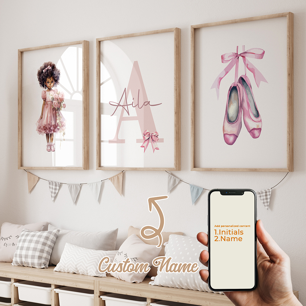 3pcs Personalized Custom Name  - Home Decor On Wall บทวิจารณ์และราคา
