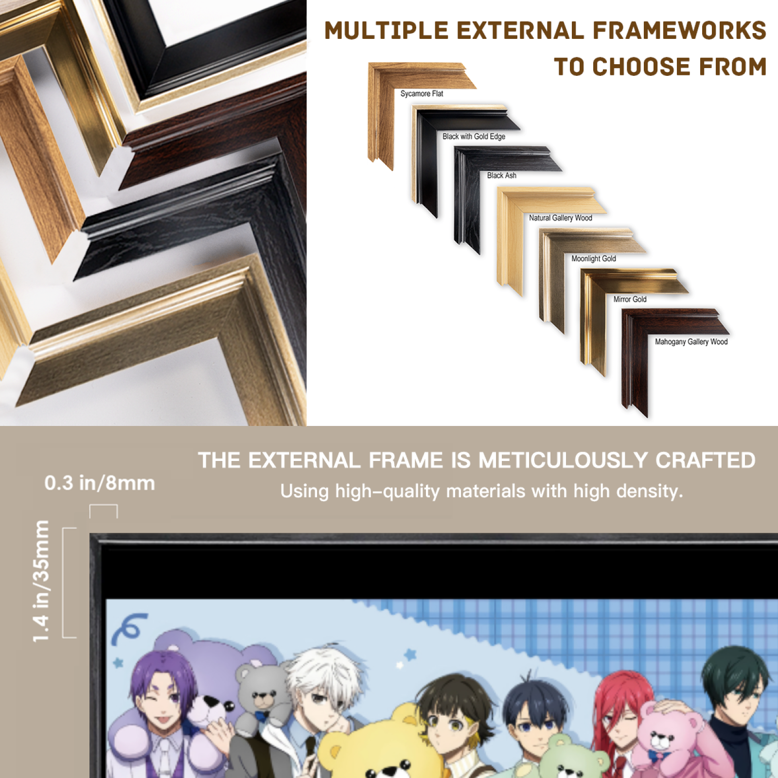 Japanese Manga Multi-Size Canv - Home Decor Mirror บทวิจารณ์และราคา