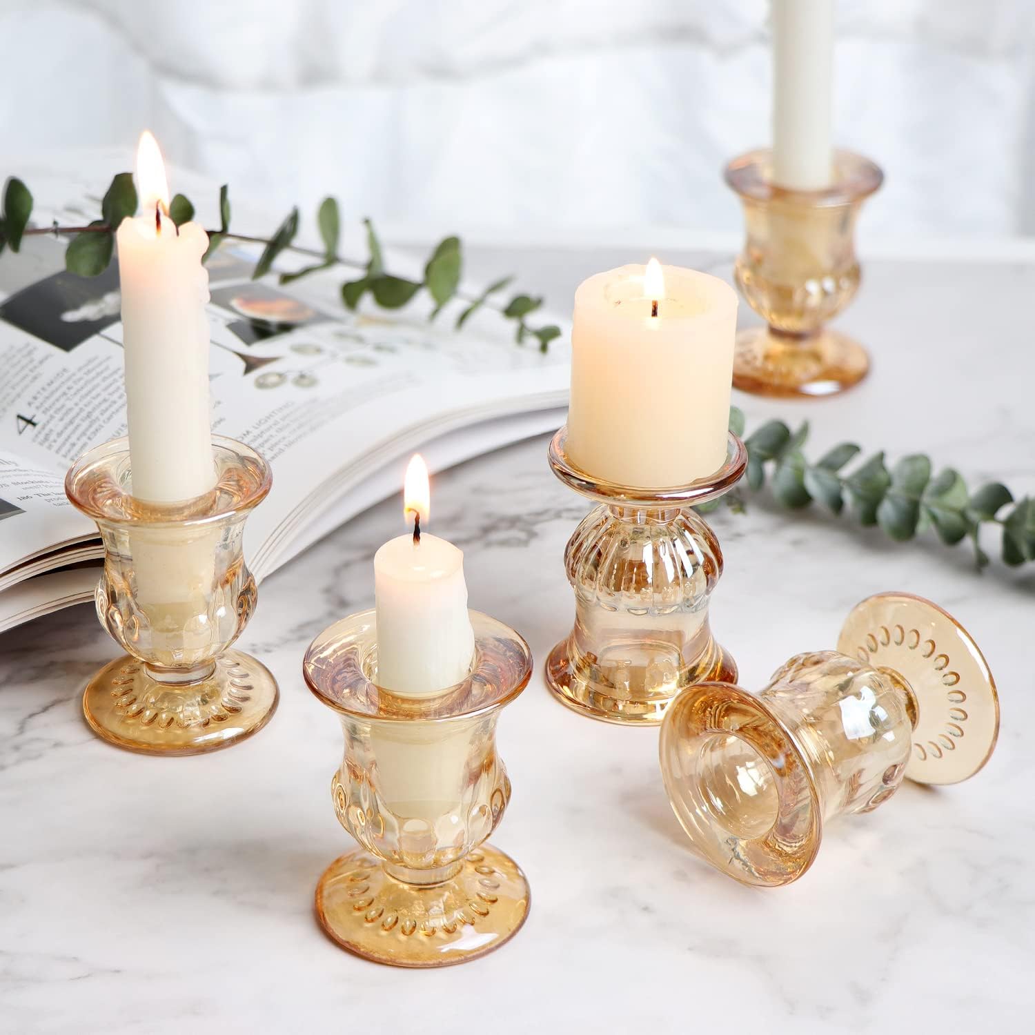 Gold Candlestick Holders Set o - Home Decor Free Images บทวิจารณ์และราคา